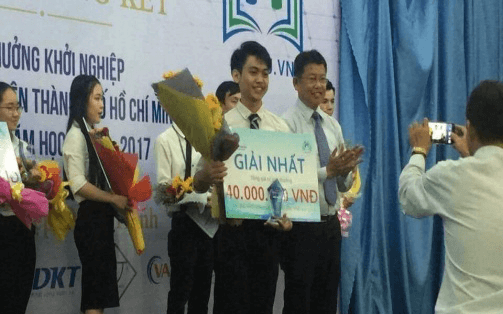 SV Nguyễn Hồng Đức -09DHQK đạt giải nhất cuộc thi sinh viên khởi nghiệp