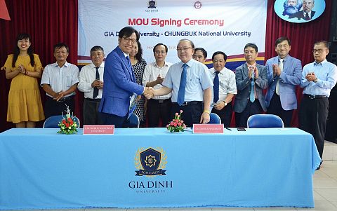 Lễ ký kết hợp tác giữa Trường đại học GIA ĐỊNH và Đại học Quốc Gia CHUNGBUK Hàn Quốc