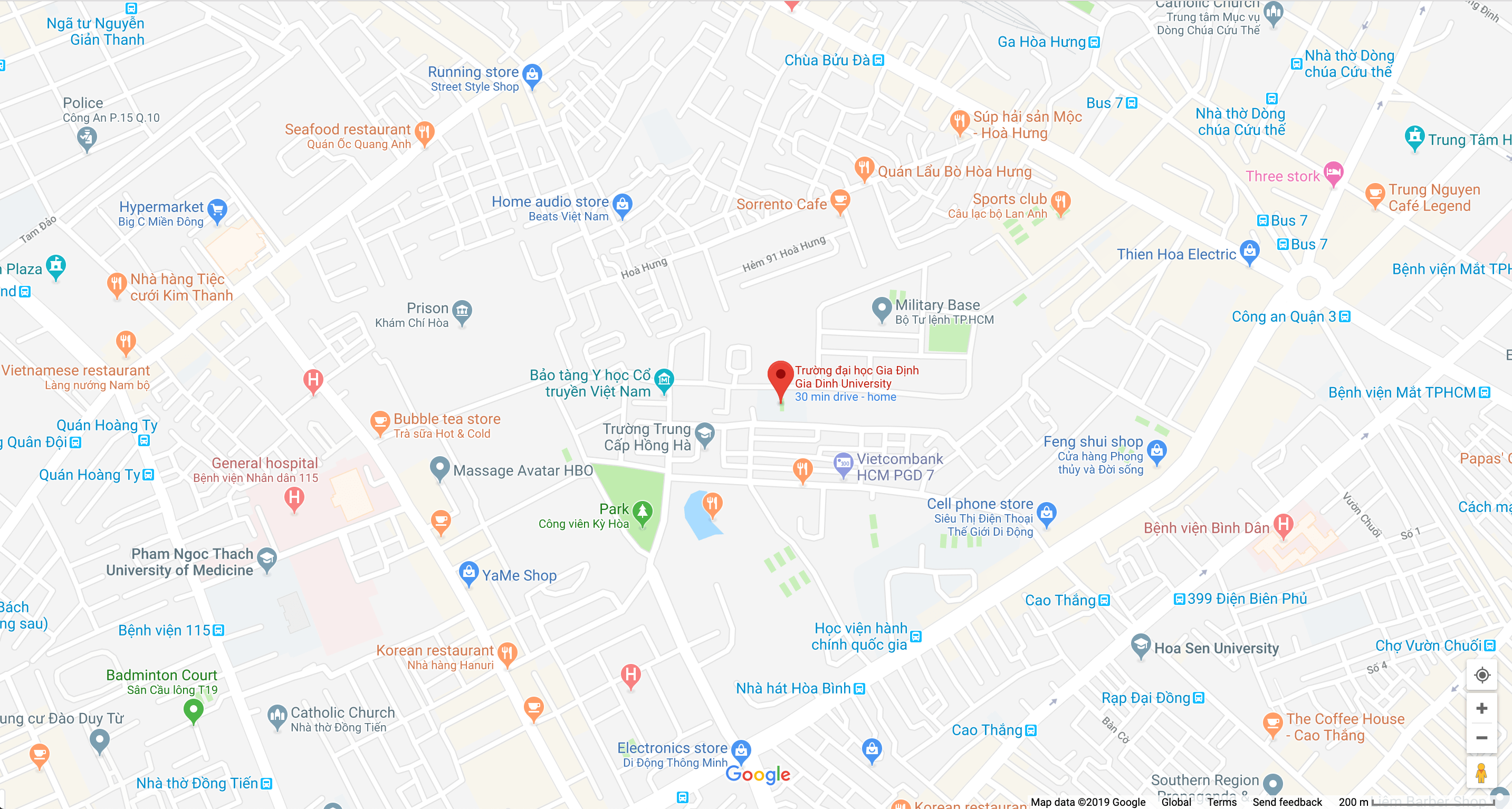 Bản đồ Đại học Gia Định