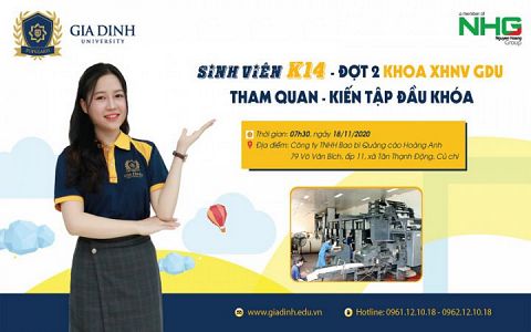 Đón chờ kỳ kiến tập của sinh viên K14 - đợt 2 khoa KHXH&NV GDU vào ngày 18/11 tới!