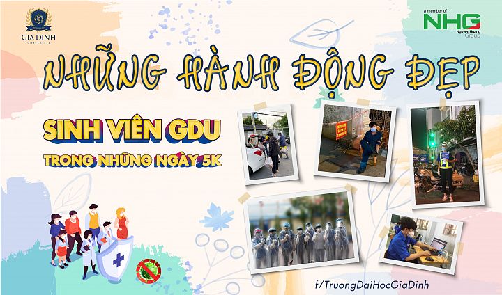 Sinh viên Trường Đại học Gia Định tham gia tình nguyện hỗ trợ công tác phòng, chống dịch bệnh Covid-19