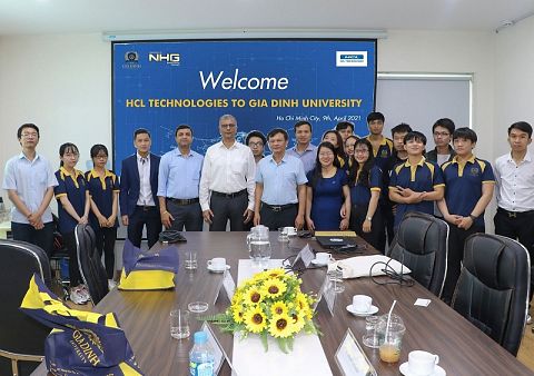 Trường Đại học Gia Định long trọng đón tiếp Tập đoàn HCL Technologies (Ấn Độ) đến thăm