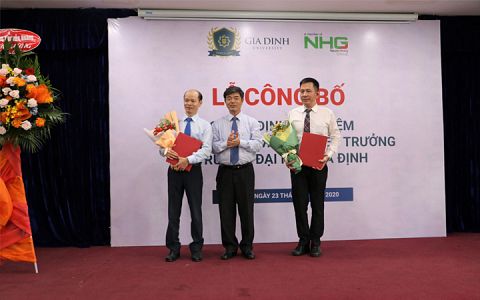 Trường Đại Học Gia Định công bố Quyết định bổ nhiệm Hiệu trưởng và Phó Hiệu trưởng.