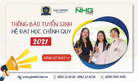 Trường Đại học Gia Định thông báo tuyển sinh đại học hệ chính quy năm 2021