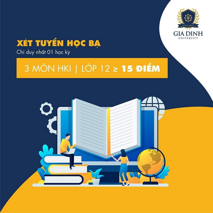 Đại học Gia Định tổ chức phương thức xét tuyển lấy kết quả học kì 1 lớp 12