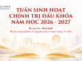 GDU tổ chức Sinh hoạt chính trị đầu khóa dành cho Tân sinh viên K20