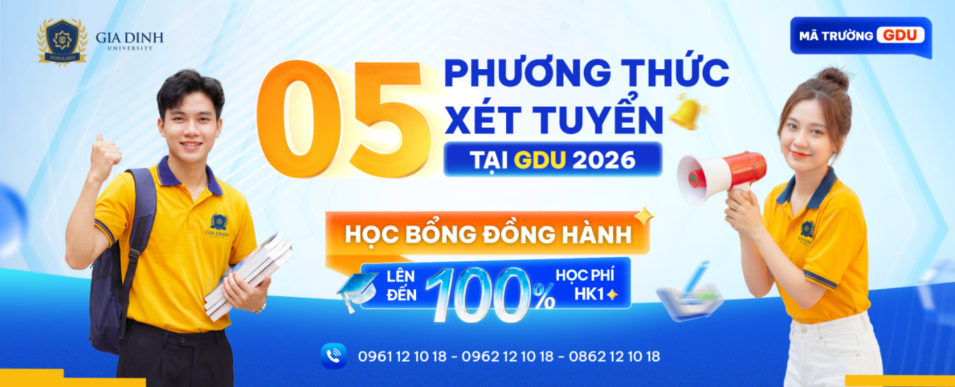 ĐH Gia Định công bố 5 phương thức xét tuyển