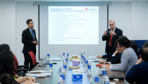 Trường Đại học Gia Định làm việc với đoàn chuyên gia kiểm định giáo dục quốc tế THE-ICE