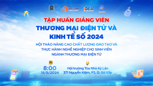 VECOM x GDU: 150 chuyên gia “quy tụ” tại GDU trong Chương trình Tập huấn giảng viên thương mại điện tử và kinh tế số năm 2024 