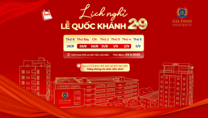 GDU thông báo lịch nghỉ lễ Quốc khánh 2/9