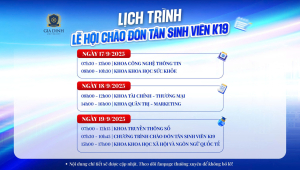 Lịch trình chính thức - Lễ hội chào đón tân sinh viên K19