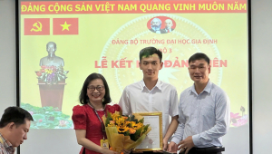 Dấu ấn tháng thanh niên 2026: Chi bộ 3 - Trường Đại học Gia Định kết nạp 02 đảng viên mới