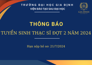 THÔNG BÁO TUYỂN SINH TRÌNH ĐỘ THẠC SĨ ĐỢT 2 NĂM 2024