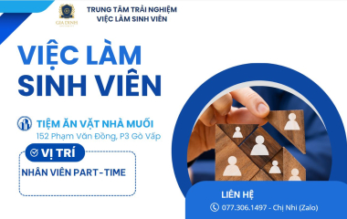 NHÂN VIÊN BÁN THỜI GIAN XOAY CA