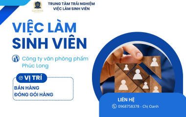 TUYỂN DỤNG NHÂN VIÊN BÁN HÀNG BÁN THỜI GIAN