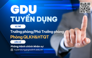 Tuyển dụng Trưởng phòng/Phó Trưởng phòng Phòng Quản lý Khoa học và Hợp tác Quốc tế