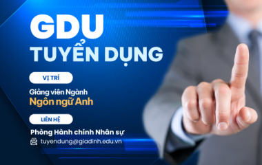 Tuyển dụng Giảng viên cơ hữu ngành Ngôn ngữ Anh