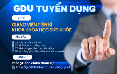 Tuyển dụng Giảng viên Tiến sĩ Khoa Khoa học sức khỏe