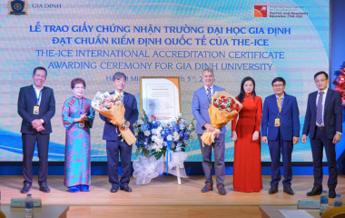 Trường Đại học Gia Định đón nhận chứng nhận kiểm định quốc tế THE-ICE