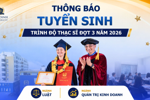 Trường Đại học Gia Định thông báo tuyển sinh trình độ Thạc sĩ đợt 3 năm 2026