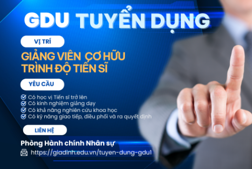 Tuyển dụng Giảng viên cơ hữu trình độ Tiến sĩ