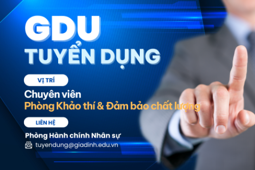 Tuyển dụng Chuyên viên phòng Khảo thí và Đảm bảo chất lượng