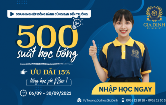 Trường Đại học Gia Định hỗ trợ Tân sinh viên với 500 suất học bổng "Doanh nghiệp đồng hành cùng bạn đến trường"