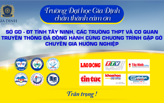 Cảm ơn Sở GD&ĐT tỉnh Tây Ninh, các trường THPT và cơ quan truyền thông đã đồng hành cùng chương trình “Gặp gỡ chuyên gia hướng nghiệp”  