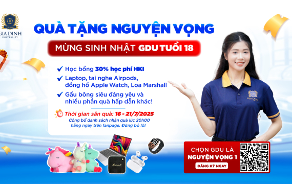 Quà tặng nguyện vọng: GDU mở cổng , 2k7 săn quà