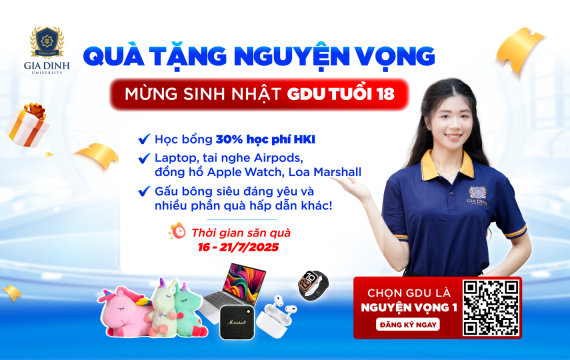 Quà tặng nguyện vọng: GDU mở cổng , 2k7 săn quà