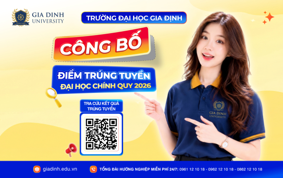 Trường Đại học Gia Định chính thức công bố điểm trúng tuyển đại học chính quy năm 2026
