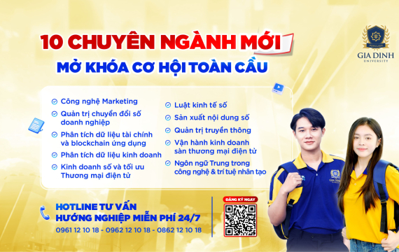 Trường Đại học Gia Định mở thêm 10 chuyên ngành mới, đón đầu kỷ nguyên chuyển đổi số
