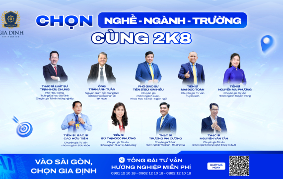 Trường Đại học Gia Định triển khai chương trình hướng nghiệp “chọn nghề - ngành - trường cùng 2k8” dành cho học sinh khối 12 trên toàn quốc