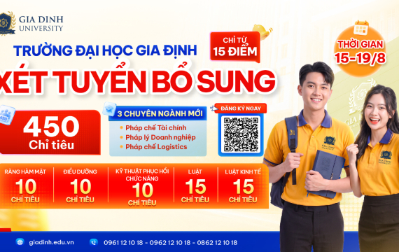 GDU xét tuyển bổ sung 450 chỉ tiêu, mở thêm cơ hội vào đại học cho thí sinh 2K8