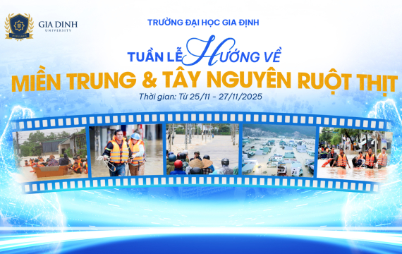Trường Đại học Gia Định phát động tuần lễ “Hướng về đồng bào miền Trung, Tây Nguyên ruột thịt” 