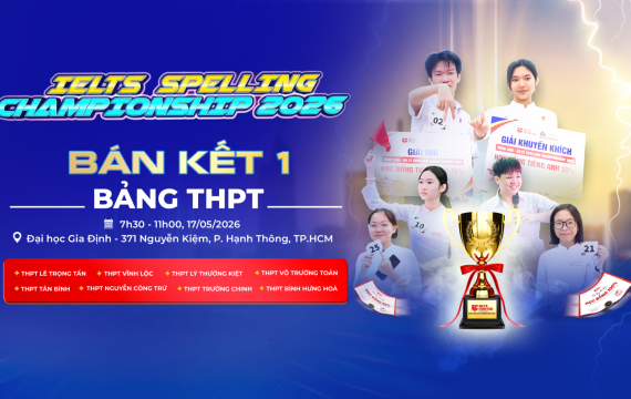 GDU chính thức trở thành điểm hẹn của IELTS Spelling Championship 2026 vòng bán kết 1