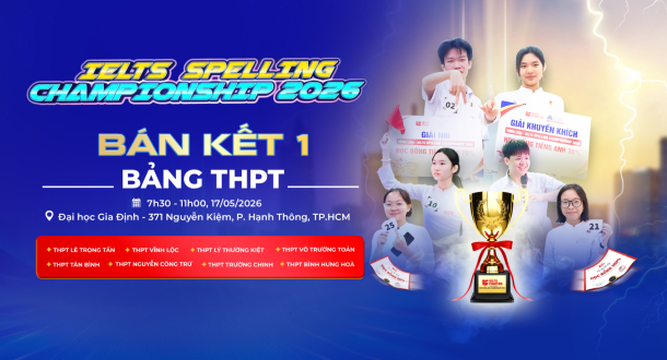 GDU chính thức trở thành điểm hẹn của IELTS Spelling Championship 2026 vòng bán kết 1